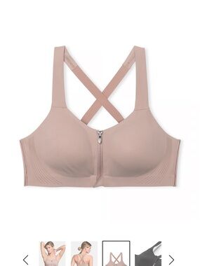 Victoria's Secret Knockout Toupe Front-Zip High Impact VSX Support Bra